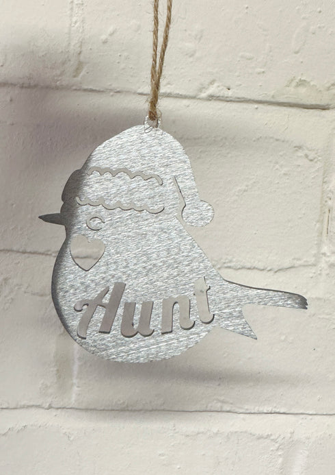 Aunt Christmas Steel Robin